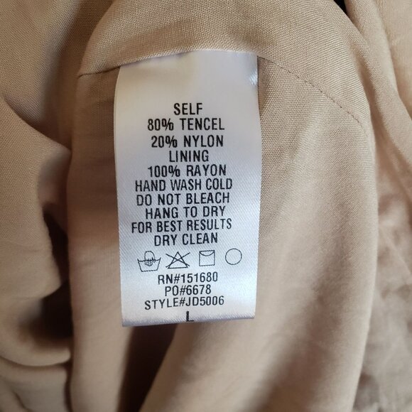 Storia Tiered Ruffled Midi Dress Warm Leaves Print Womens Large Fall Wedding NEW - Picture 12 of 12